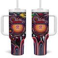 NAIDOC Week 2025 Demons Football Tumbler With Handle Aboriginal Dot Painting
