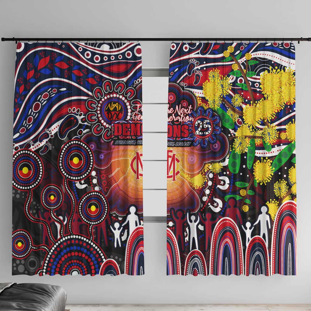 NAIDOC Week 2025 Demons Football Window Curtain Aboriginal Dot Painting