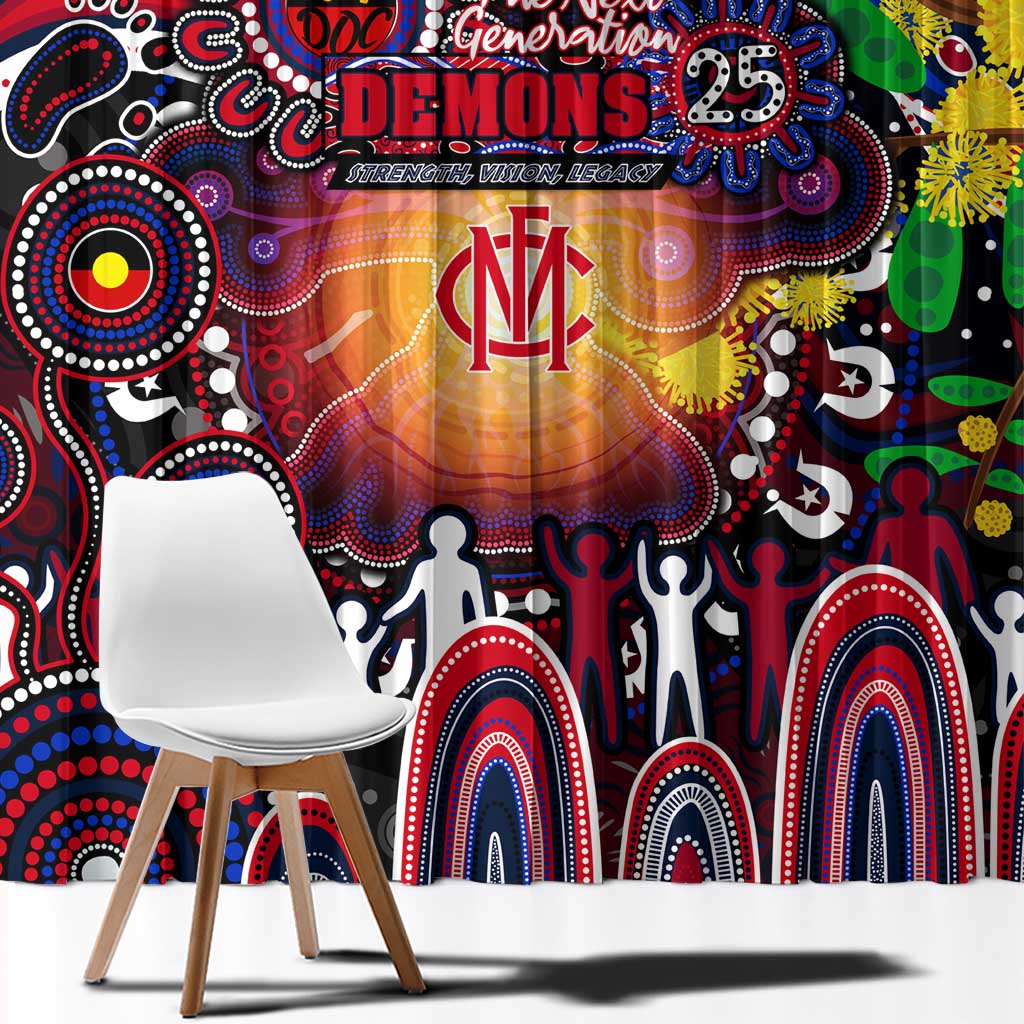 NAIDOC Week 2025 Demons Football Window Curtain Aboriginal Dot Painting