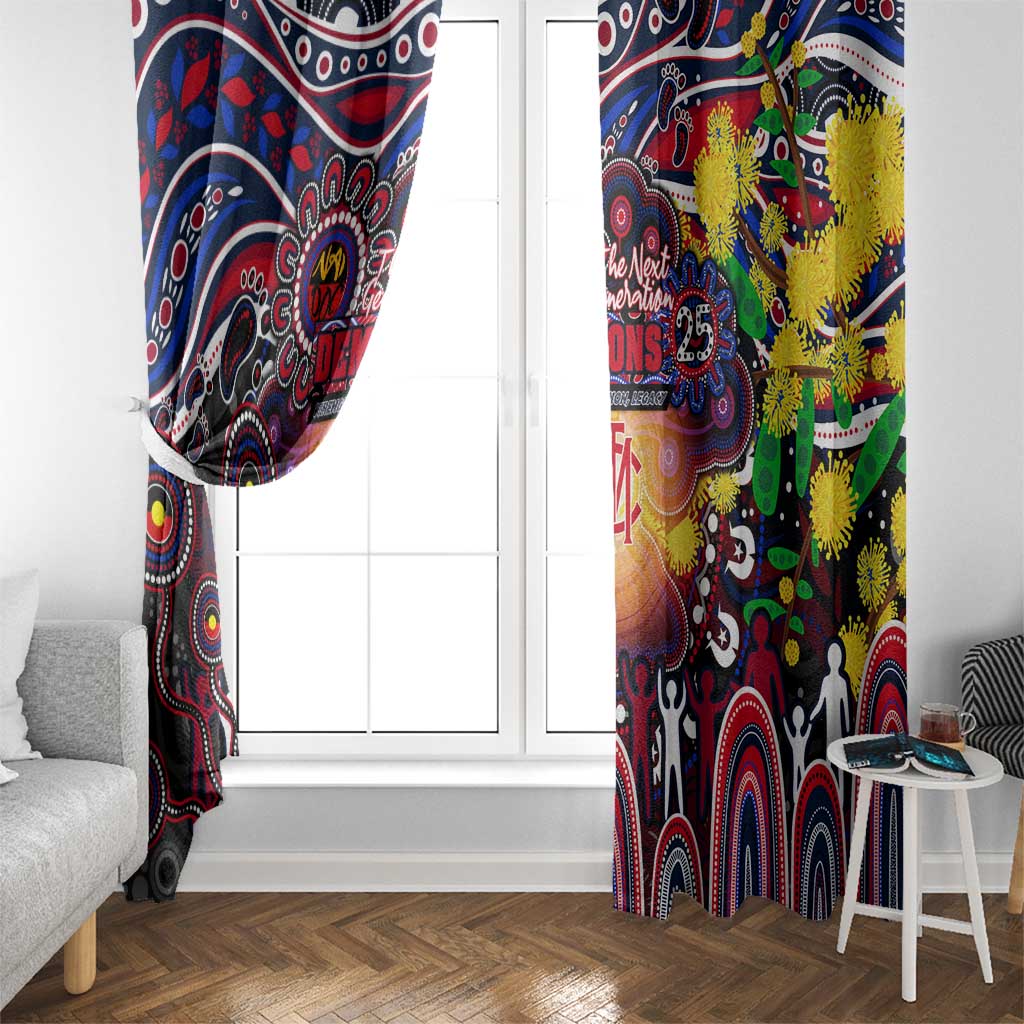 NAIDOC Week 2025 Demons Football Window Curtain Aboriginal Dot Painting
