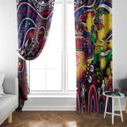NAIDOC Week 2025 Demons Football Window Curtain Aboriginal Dot Painting