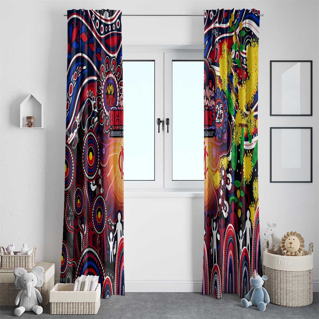 NAIDOC Week 2025 Demons Football Window Curtain Aboriginal Dot Painting