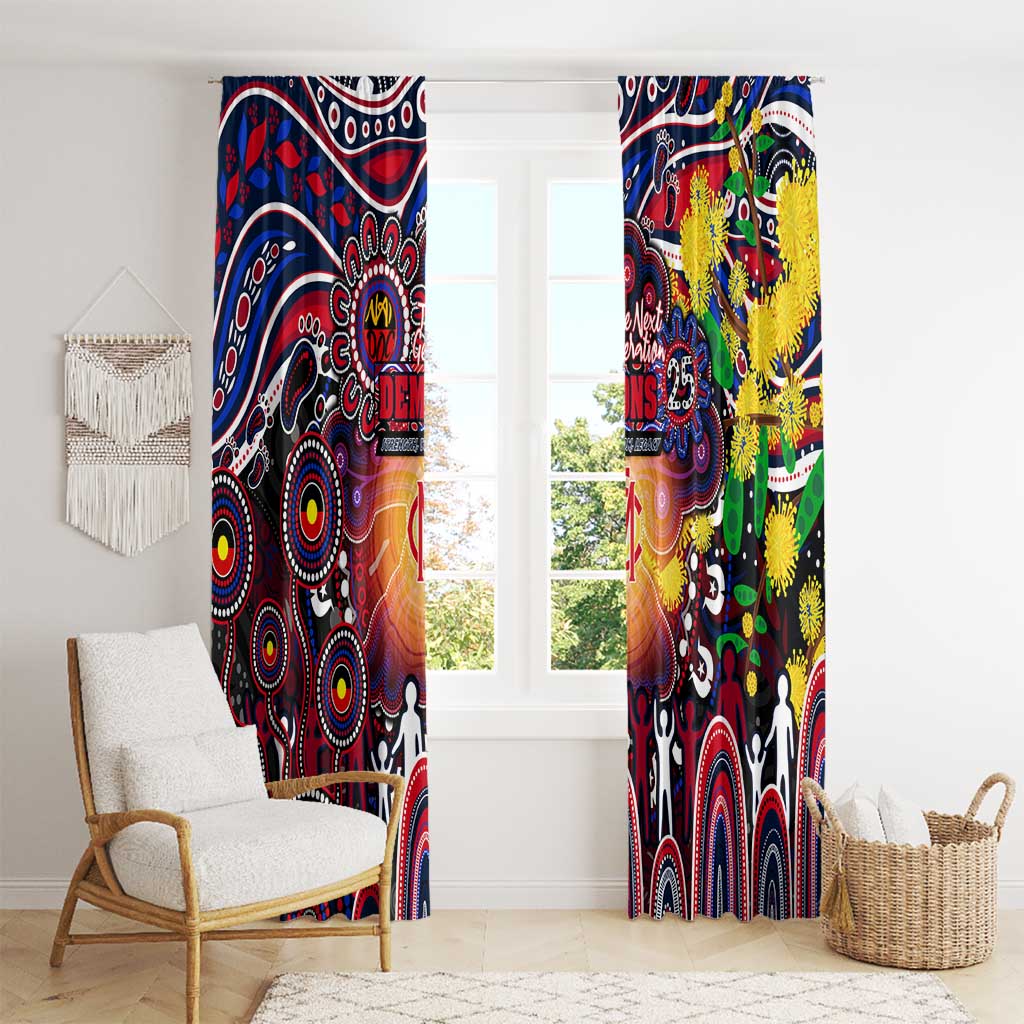 NAIDOC Week 2025 Demons Football Window Curtain Aboriginal Dot Painting