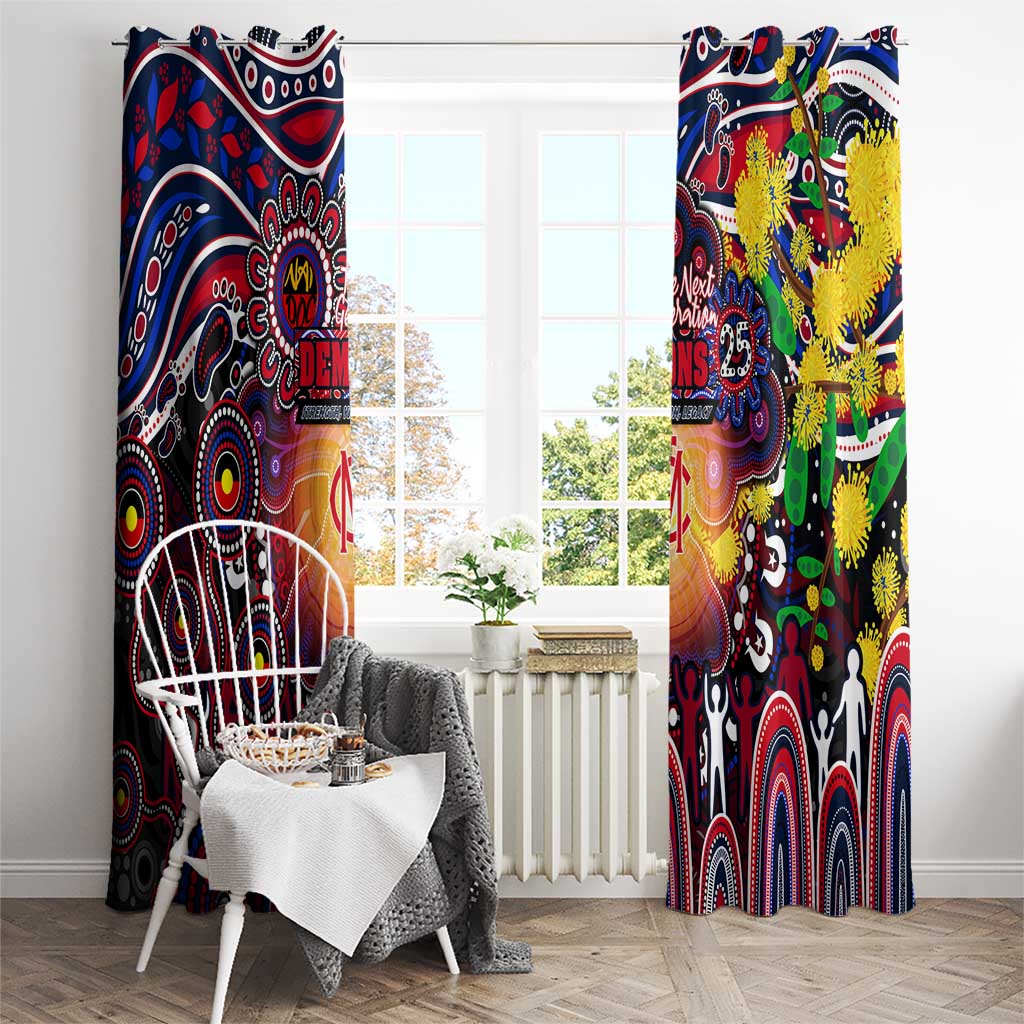 NAIDOC Week 2025 Demons Football Window Curtain Aboriginal Dot Painting