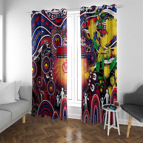 NAIDOC Week 2025 Demons Football Window Curtain Aboriginal Dot Painting