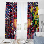 NAIDOC Week 2025 Demons Football Window Curtain Aboriginal Dot Painting