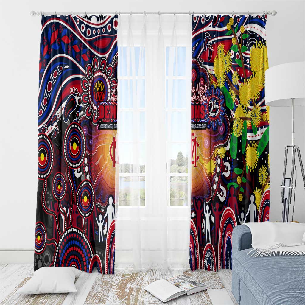 NAIDOC Week 2025 Demons Football Window Curtain Aboriginal Dot Painting