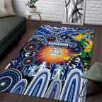 NAIDOC Week 2025 Kangaroos Football Area Rug Aboriginal Dot Painting