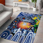 NAIDOC Week 2025 Kangaroos Football Area Rug Aboriginal Dot Painting