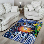NAIDOC Week 2025 Kangaroos Football Area Rug Aboriginal Dot Painting