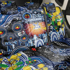 NAIDOC Week 2025 Kangaroos Football Back Car Seat Cover Aboriginal Dot Painting