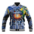 Personalised NAIDOC Week 2025 Kangaroos Football Baseball Jacket Aboriginal Dot Painting