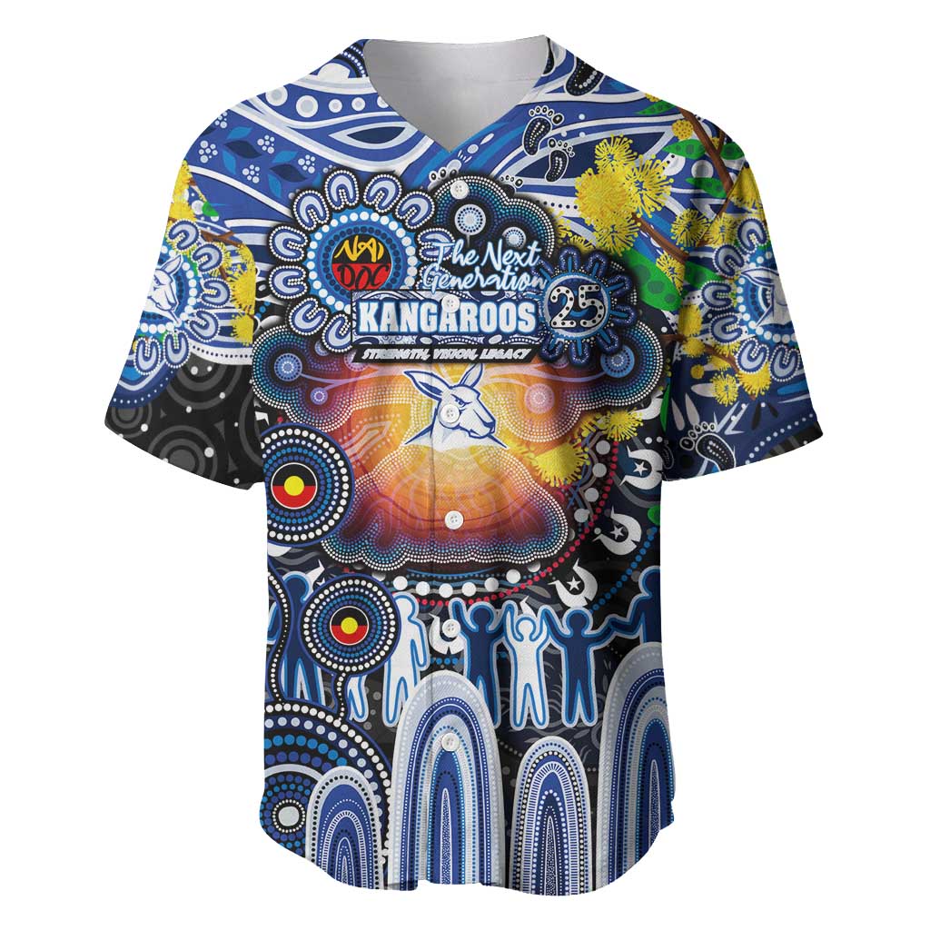 Personalised NAIDOC Week 2025 Kangaroos Football Baseball Jersey Aboriginal Dot Painting