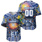 Personalised NAIDOC Week 2025 Kangaroos Football Baseball Jersey Aboriginal Dot Painting