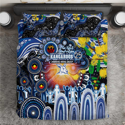 NAIDOC Week 2025 Kangaroos Football Bedding Set Aboriginal Dot Painting