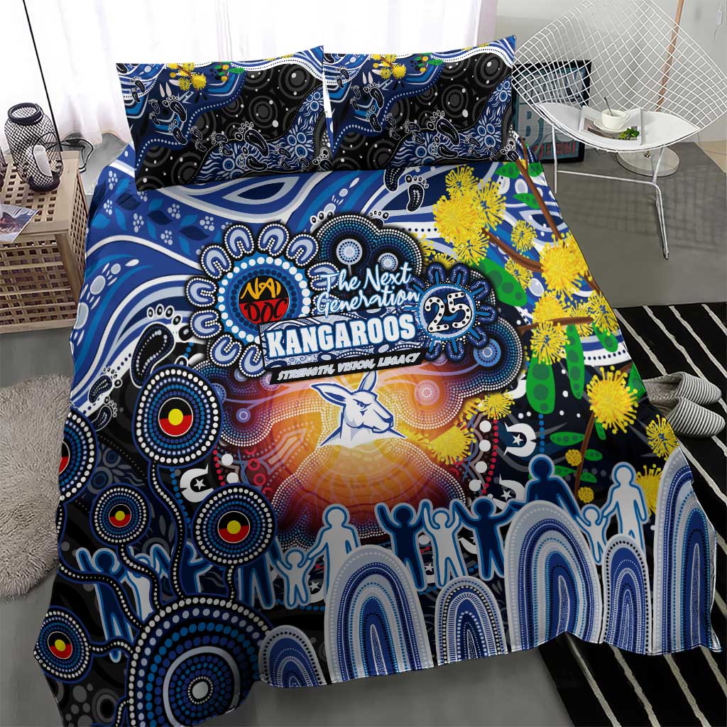 NAIDOC Week 2025 Kangaroos Football Bedding Set Aboriginal Dot Painting