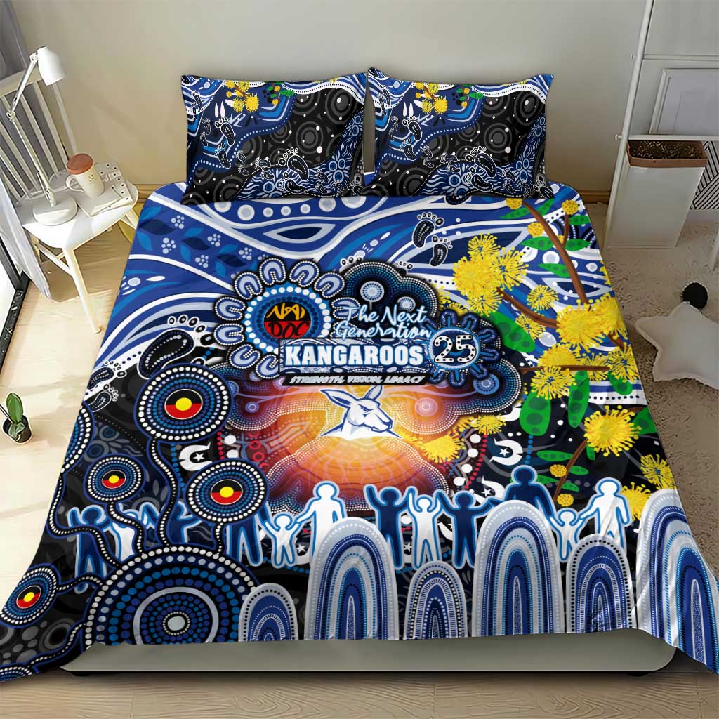 NAIDOC Week 2025 Kangaroos Football Bedding Set Aboriginal Dot Painting