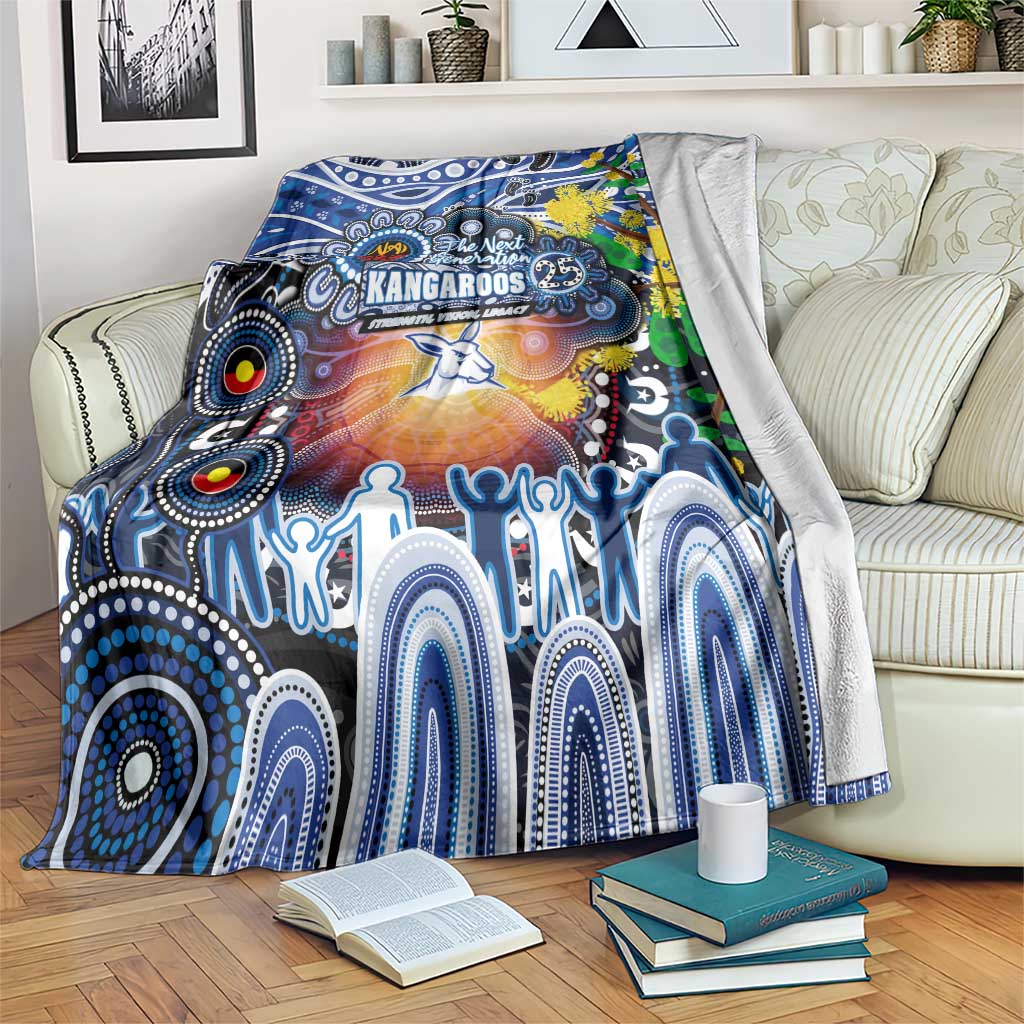 NAIDOC Week 2025 Kangaroos Football Blanket Aboriginal Dot Painting