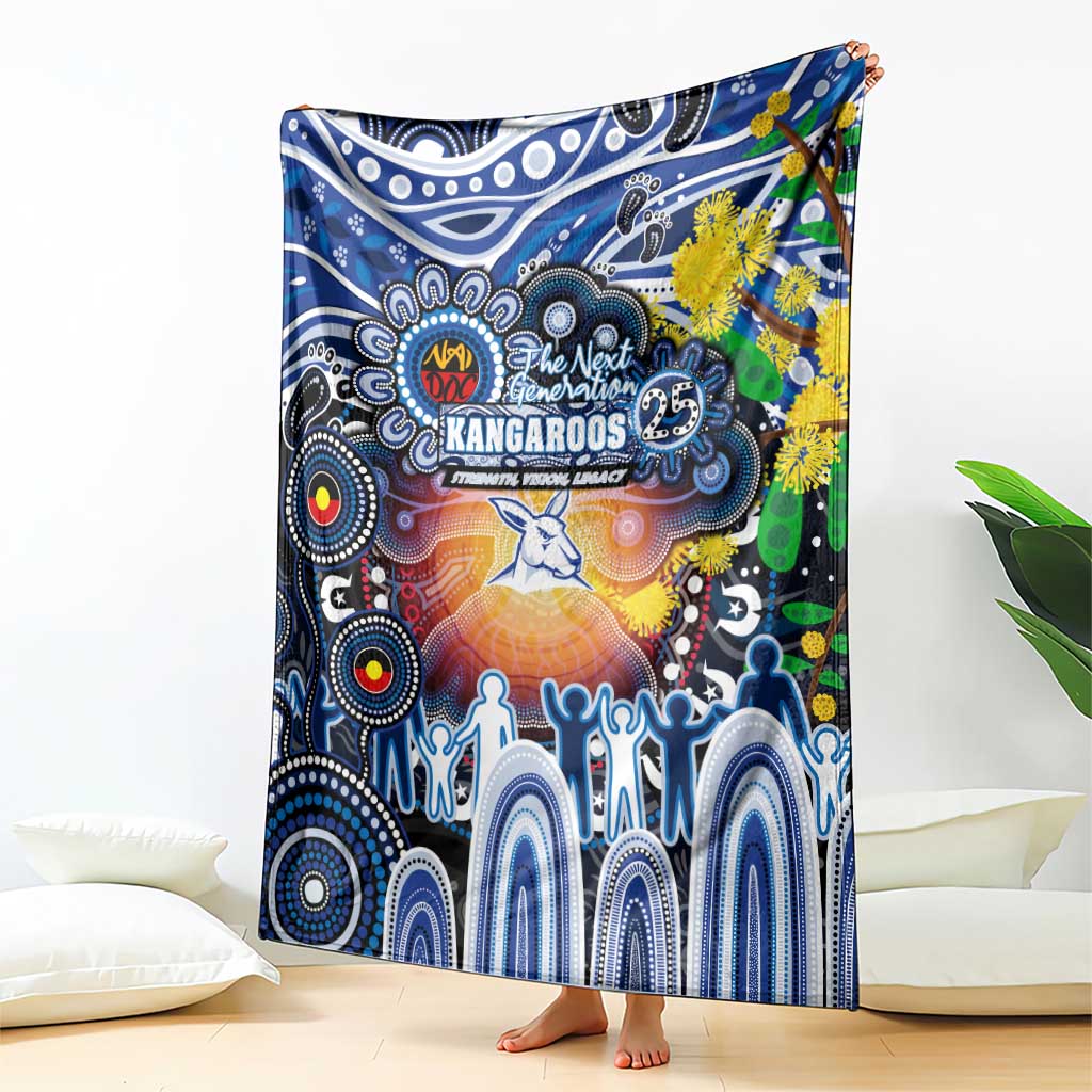 NAIDOC Week 2025 Kangaroos Football Blanket Aboriginal Dot Painting