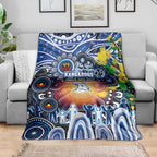 NAIDOC Week 2025 Kangaroos Football Blanket Aboriginal Dot Painting