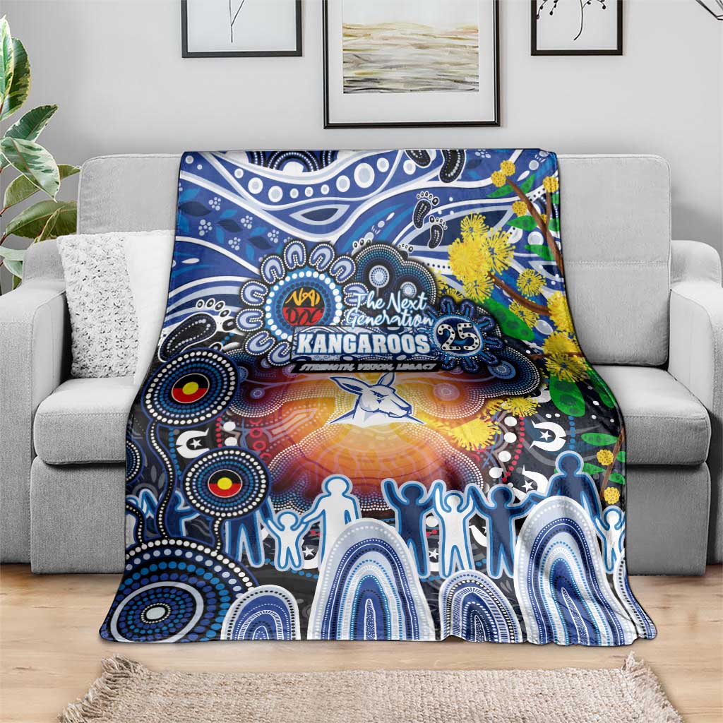 NAIDOC Week 2025 Kangaroos Football Blanket Aboriginal Dot Painting