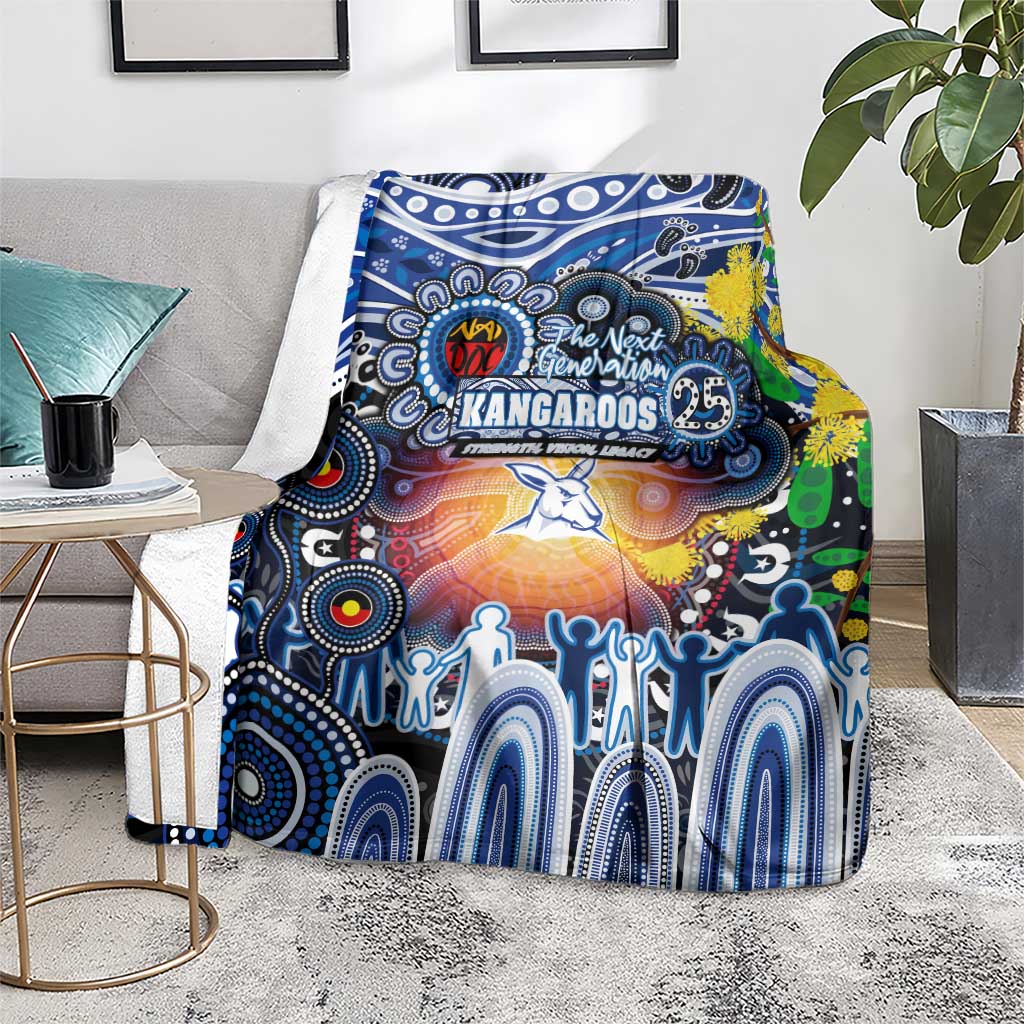 NAIDOC Week 2025 Kangaroos Football Blanket Aboriginal Dot Painting
