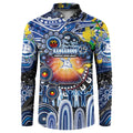 Personalised NAIDOC Week 2025 Kangaroos Football Button Sweatshirt Aboriginal Dot Painting