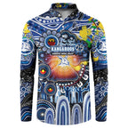 Personalised NAIDOC Week 2025 Kangaroos Football Button Sweatshirt Aboriginal Dot Painting