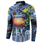 Personalised NAIDOC Week 2025 Kangaroos Football Button Sweatshirt Aboriginal Dot Painting