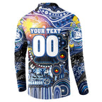 Personalised NAIDOC Week 2025 Kangaroos Football Button Sweatshirt Aboriginal Dot Painting