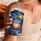 NAIDOC Week 2025 Kangaroos Football 4 in 1 Can Cooler Tumbler Aboriginal Dot Painting