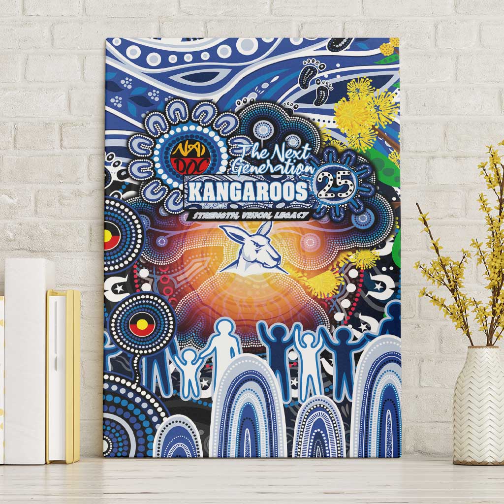 NAIDOC Week 2025 Kangaroos Football Canvas Wall Art Aboriginal Dot Painting