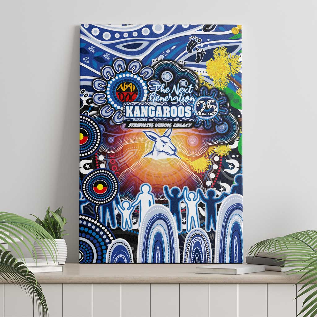 NAIDOC Week 2025 Kangaroos Football Canvas Wall Art Aboriginal Dot Painting
