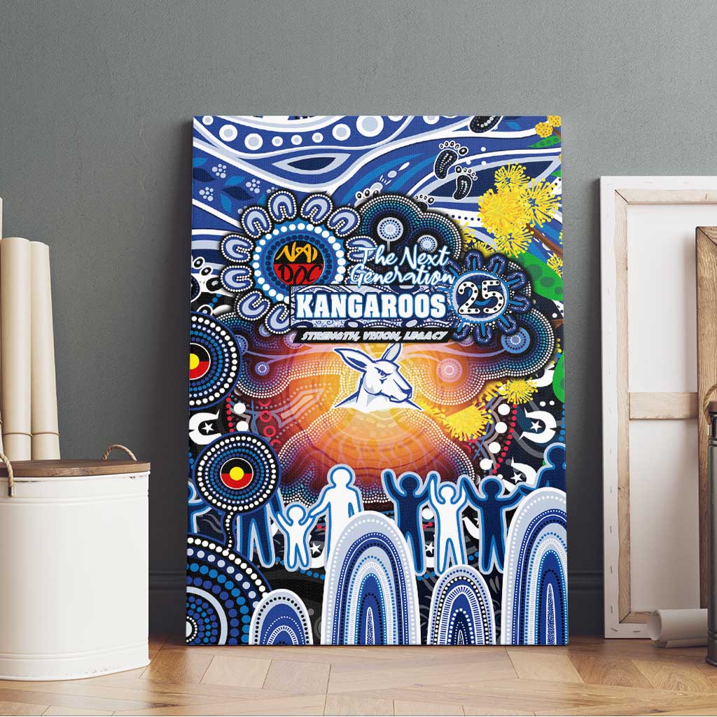 NAIDOC Week 2025 Kangaroos Football Canvas Wall Art Aboriginal Dot Painting