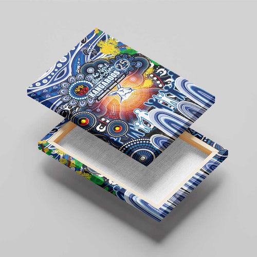 NAIDOC Week 2025 Kangaroos Football Canvas Wall Art Aboriginal Dot Painting