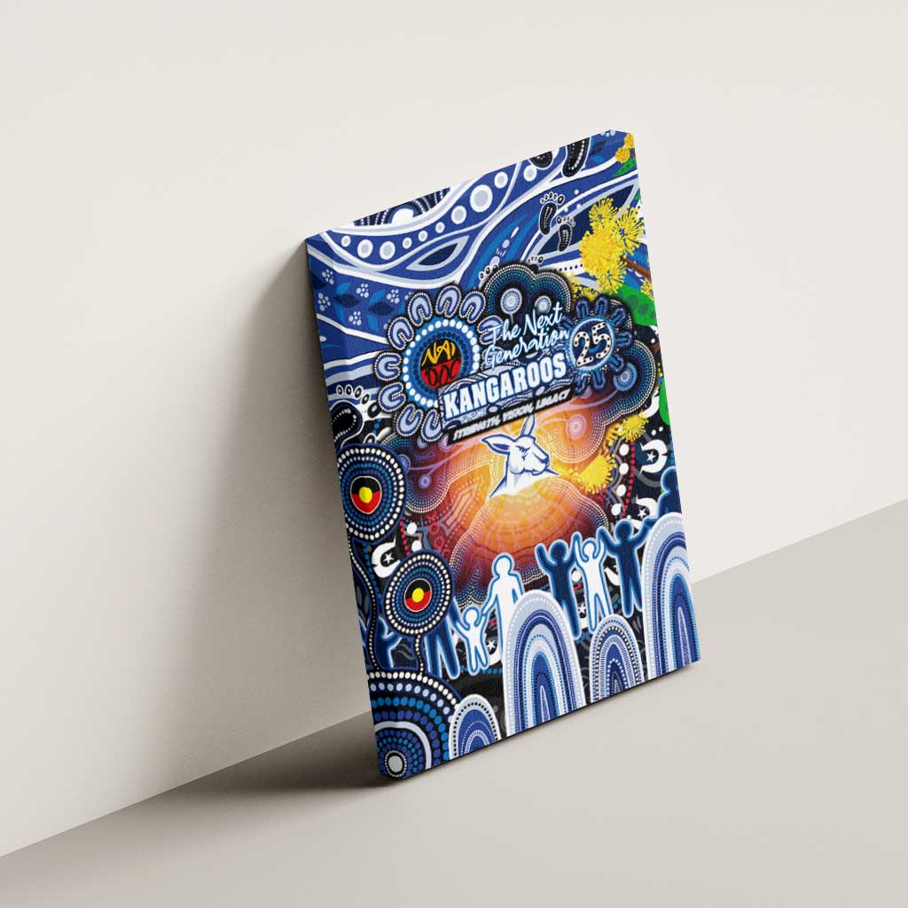 NAIDOC Week 2025 Kangaroos Football Canvas Wall Art Aboriginal Dot Painting