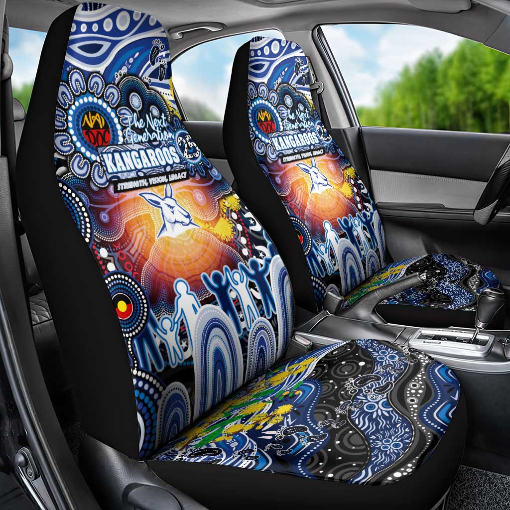NAIDOC Week 2025 Kangaroos Football Car Seat Cover Aboriginal Dot Painting