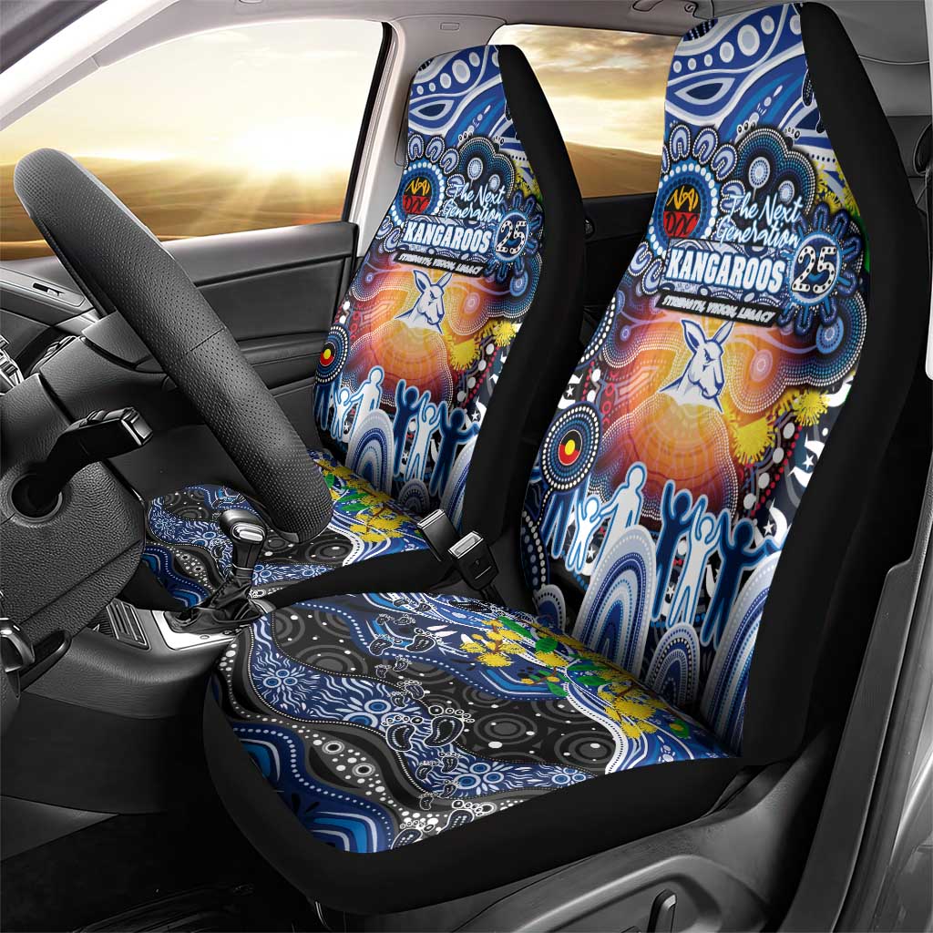 NAIDOC Week 2025 Kangaroos Football Car Seat Cover Aboriginal Dot Painting