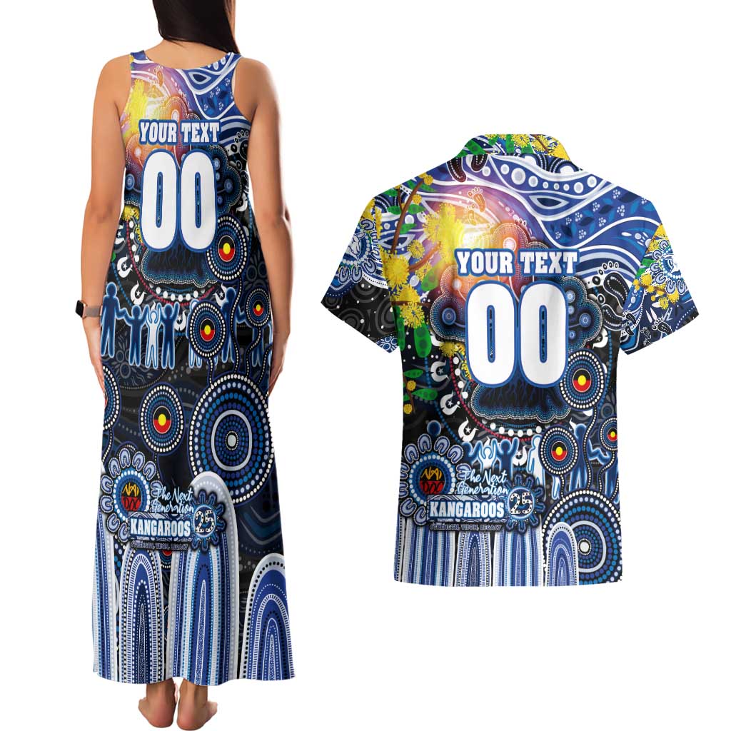 Personalised NAIDOC Week 2025 Kangaroos Football Couples Matching Tank Maxi Dress and Hawaiian Shirt Aboriginal Dot Painting