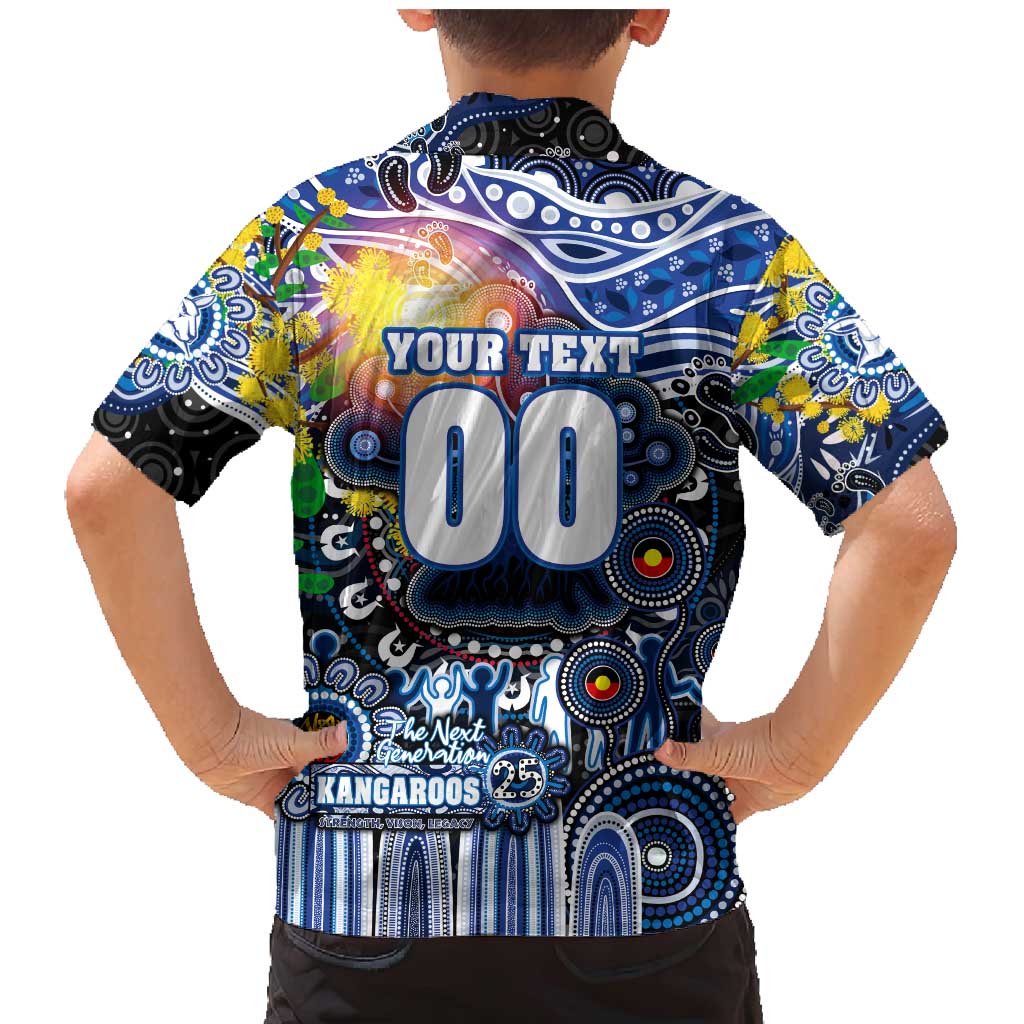 Personalised NAIDOC Week 2025 Kangaroos Football Family Matching Mermaid Dress and Hawaiian Shirt Aboriginal Dot Painting