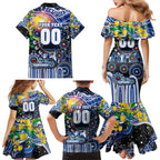 Personalised NAIDOC Week 2025 Kangaroos Football Family Matching Mermaid Dress and Hawaiian Shirt Aboriginal Dot Painting
