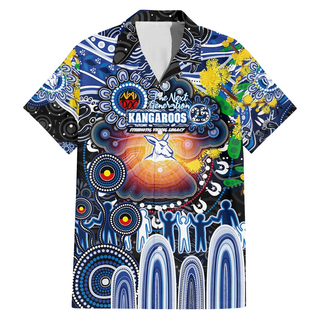 Personalised NAIDOC Week 2025 Kangaroos Football Family Matching Mermaid Dress and Hawaiian Shirt Aboriginal Dot Painting