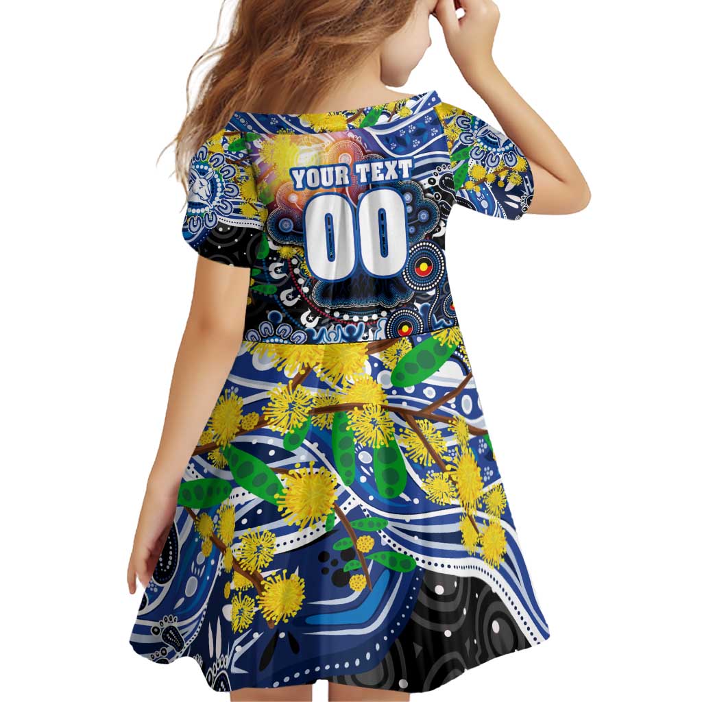 Personalised NAIDOC Week 2025 Kangaroos Football Family Matching Off Shoulder Short Dress and Hawaiian Shirt Aboriginal Dot Painting