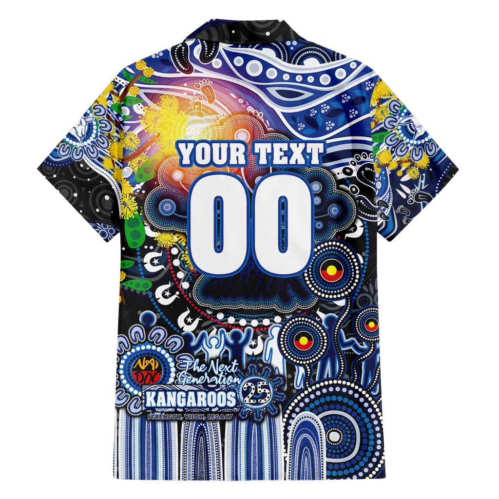Personalised NAIDOC Week 2025 Kangaroos Football Family Matching Off Shoulder Short Dress and Hawaiian Shirt Aboriginal Dot Painting