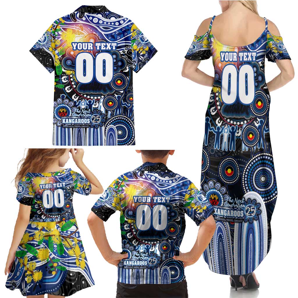 Personalised NAIDOC Week 2025 Kangaroos Football Family Matching Summer Maxi Dress and Hawaiian Shirt Aboriginal Dot Painting