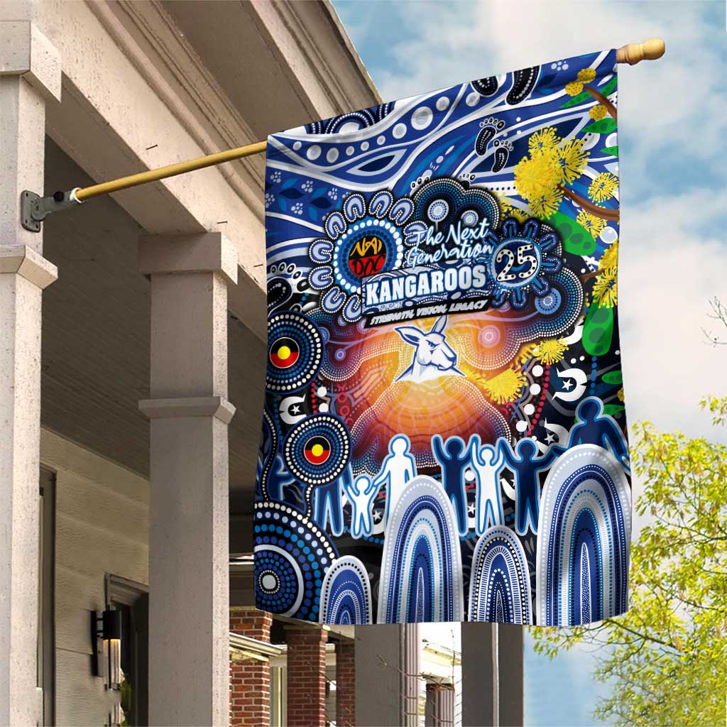 NAIDOC Week 2025 Kangaroos Football Garden Flag Aboriginal Dot Painting