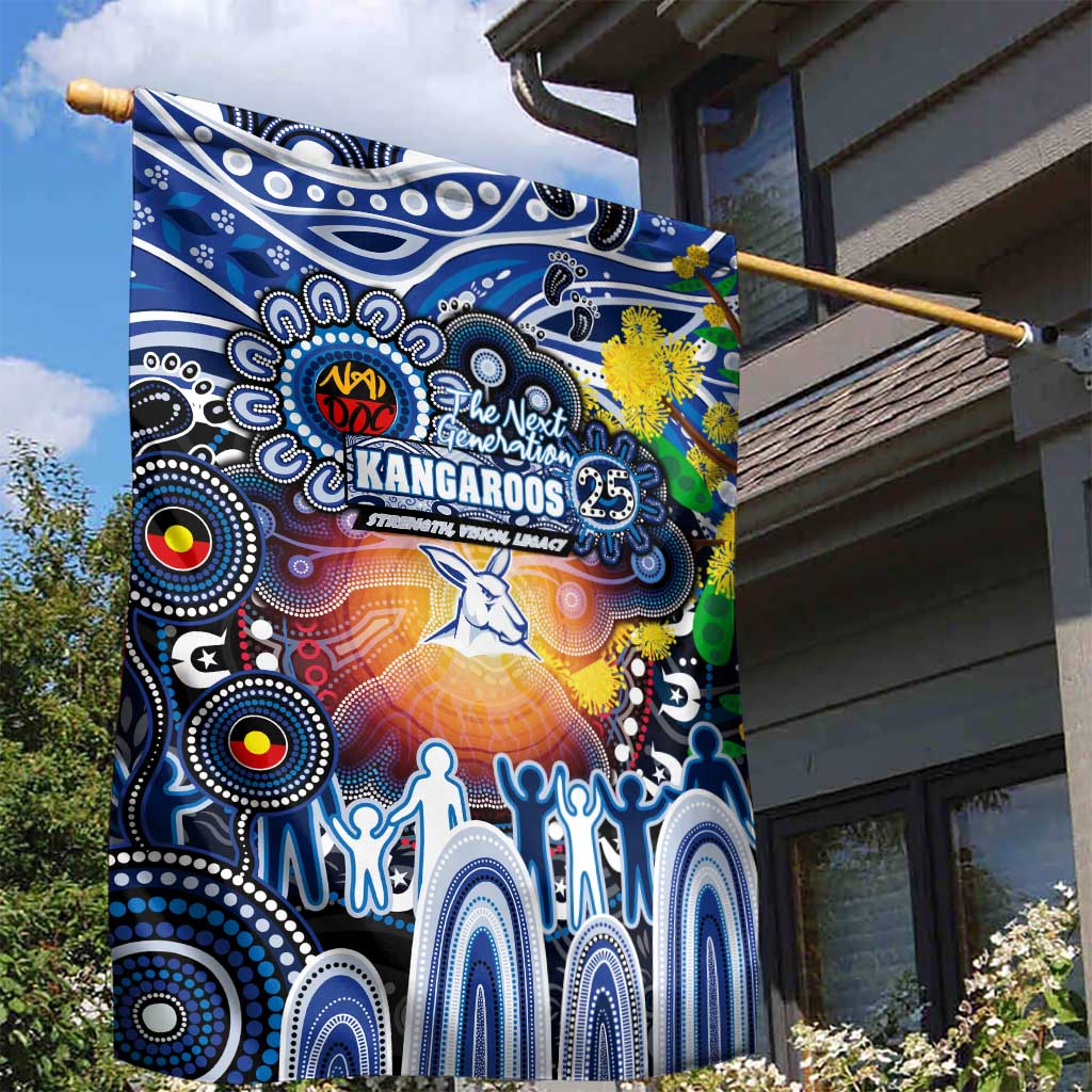 NAIDOC Week 2025 Kangaroos Football Garden Flag Aboriginal Dot Painting