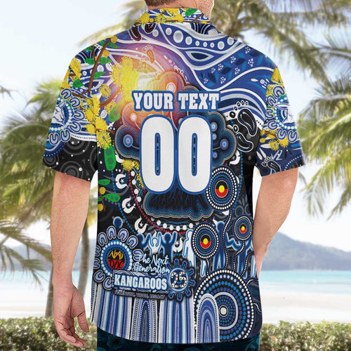 Personalised NAIDOC Week 2025 Kangaroos Football Hawaiian Shirt Aboriginal Dot Painting