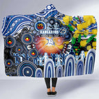 NAIDOC Week 2025 Kangaroos Football Hooded Blanket Aboriginal Dot Painting