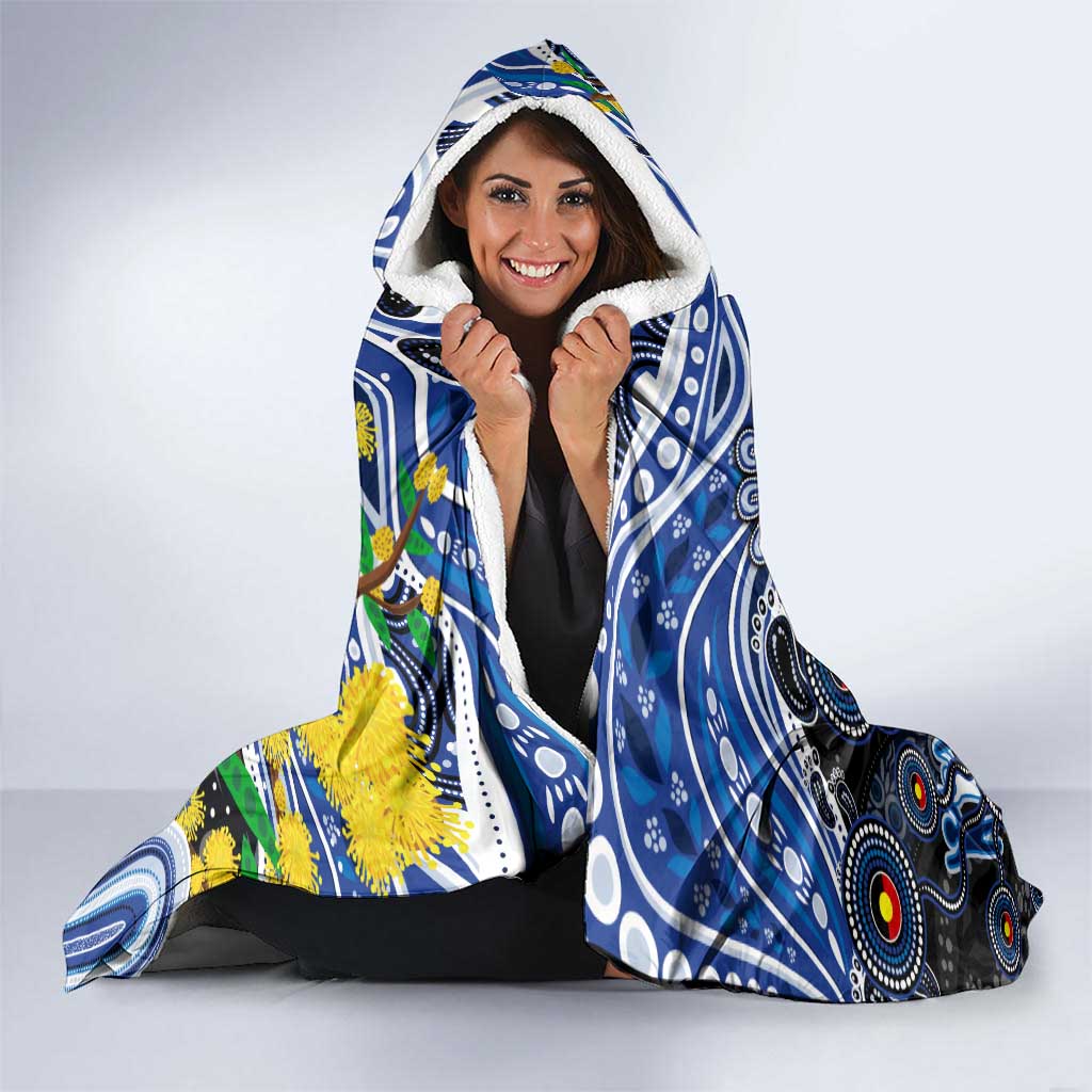 NAIDOC Week 2025 Kangaroos Football Hooded Blanket Aboriginal Dot Painting